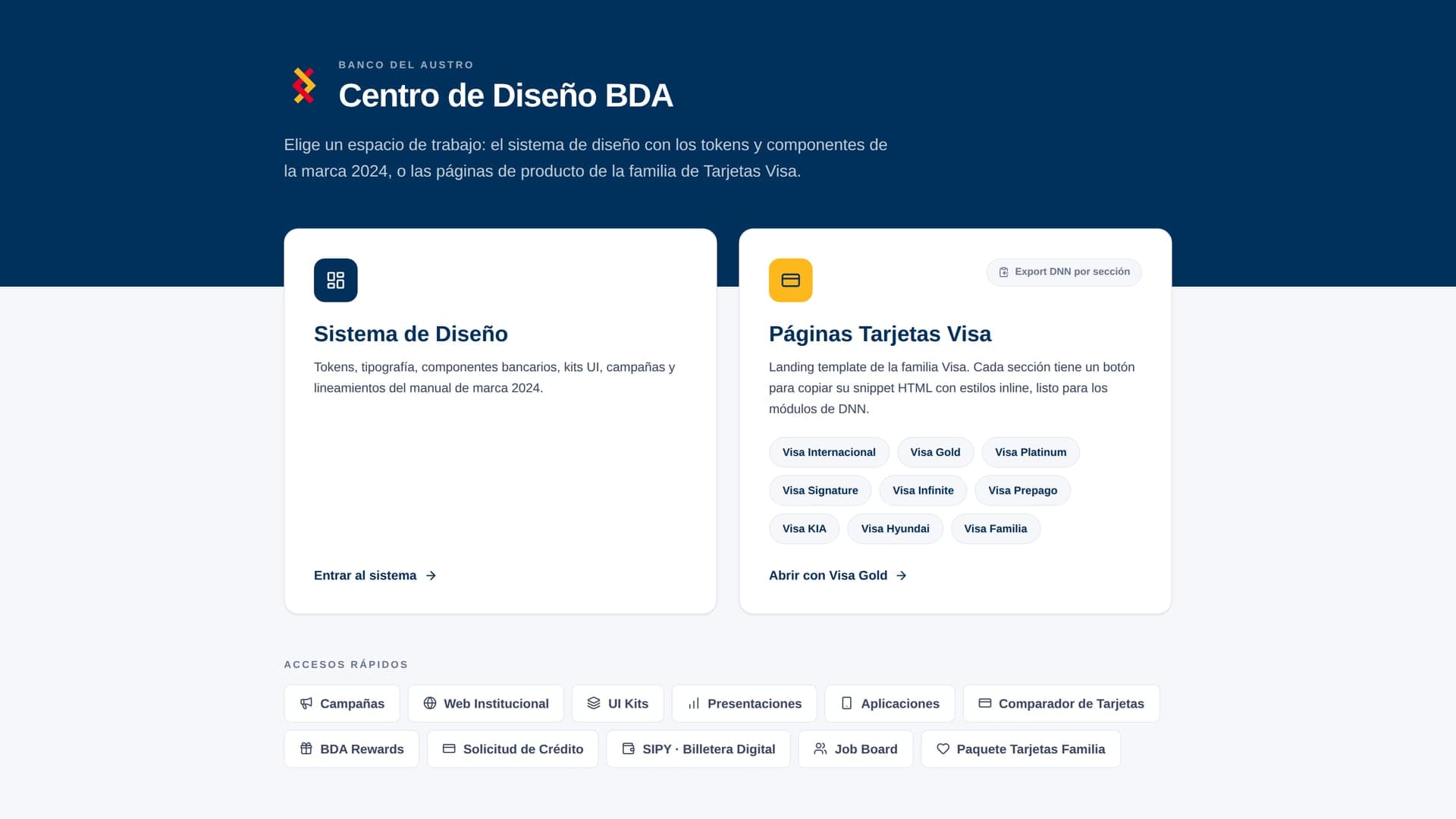BDA Design System screenshot