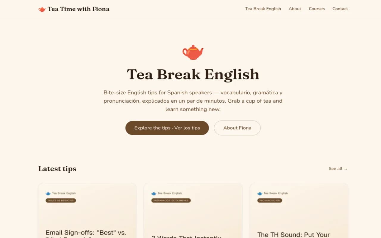 Tea Time with Fiona screenshot