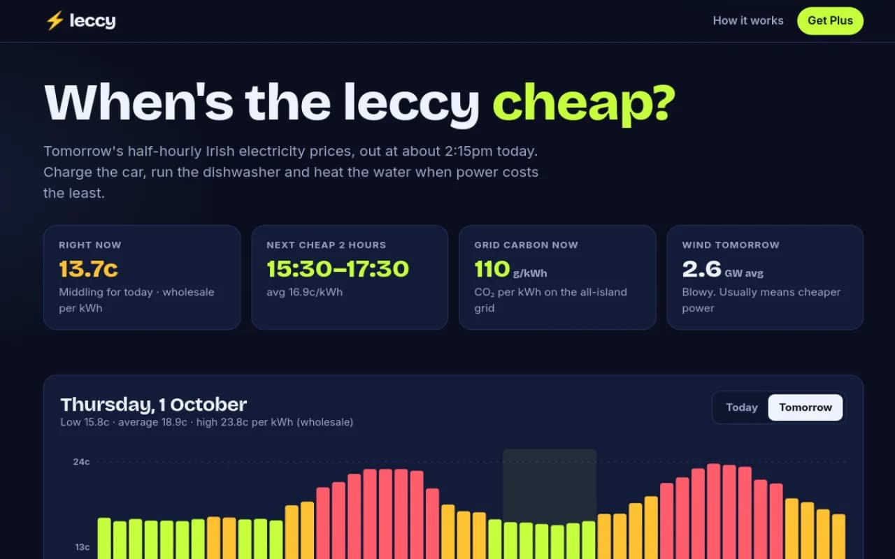 Leccy screenshot