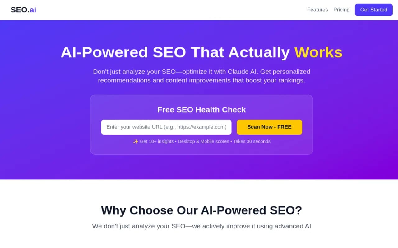 SEO.ai screenshot